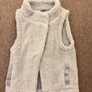 Cozy Gray Sherpa  Vest